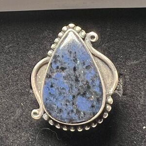 Sterling silver and Petersite size 5.25 ring